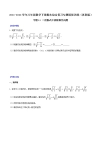 专题13 二次根式中规律探究问题-2021-2022学年八年级数学下册期末综合复习专题提优训练（苏科版）