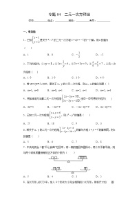 专题04 二元一次方程组-2021-2022学年七年级数学下册期末复习精选精练（人教版）