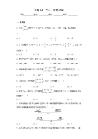 专题04 二元一次方程组-2021-2022学年七年级数学下册期末复习精选精练（人教版）