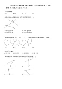 2018-2019学年湖北省武汉市某校七年级（下）月考数学试卷（3月份） (1)