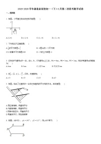 2019-2020学年湖北省咸宁市某校初一（下）6月第二次段考数学试卷