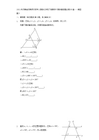 《期末解答题必刷30道——典型题》2021-2022学年河南省河南师大附中人教版七年级下册数学