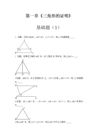 初中数学北师大版八年级下册第一章 三角形的证明综合与测试测试题