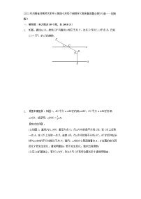 《期末解答题必刷30道——压轴题》2021-2022学年河南省河南师大附中人教版七年级下册数学