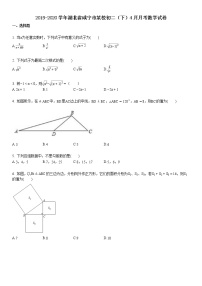 2019-2020学年湖北省咸宁市某校初二（下）4月月考数学试卷