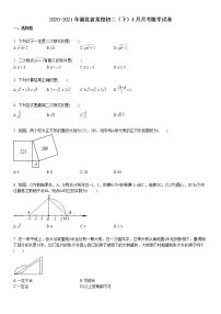 2020-2021年湖北省某校初二（下）4月月考数学试卷