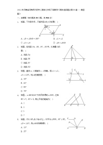 《期末选择题必刷30道——典型题》2021-2022学年河南省河南师大附中人教版七年级下册数学