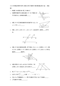 《期末填空题必刷30道——典型题》2021-2022学年河南省河南师大附中人教版七年级下册数学