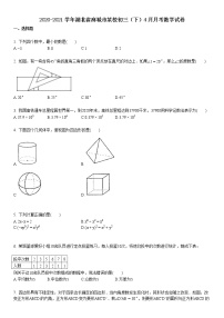 2020-2021学年湖北省麻城市某校初三（下）4月月考数学试卷