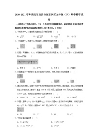 2021年湖北省宜昌市伍家岗区九年级（下）期中数学试卷（无答案）