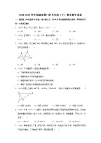 2021年福建省厦门市七年级（下）期末数学试卷（有答案）