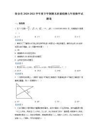 2021年江西省新余市七年级下学期期末数学试题（有答案）