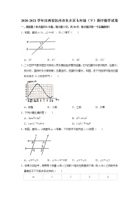 2021年江西省抚州市东乡区七年级（下）期中数学试卷+无答案