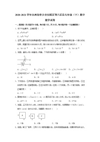 2021年江西省萍乡市安源区等六区县七年级（下）期中数学试卷+无答案