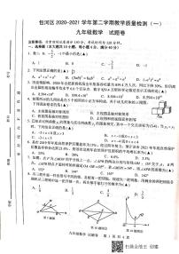 2021安徽省合肥市包河区九下数学质量检测卷+答案