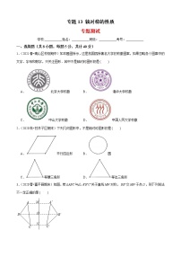 专题13 轴对称的性质（专题测试）-2021-2022学年七年级数学下册期末考点大串讲（北师大版）