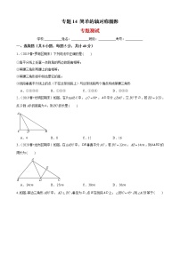 专题14 简单的轴对称图形（专题测试）-2021-2022学年七年级数学下册期末考点大串讲（北师大版）