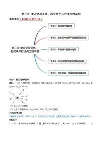 第二章 重点突破训练：相交线平行线类型题举例-简单数学之2021-2022学年七年级下册同步讲练（北师大版）