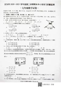 安徽省无为市2020-2021学年度第二学期期末学习质量监测七年级数学试题卷（PDF版含答案）