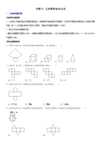 （全国通用）2022年中考数学一轮复习高频考点精讲精练 专题17 几何图形初步认识（原卷版+解析版）学案