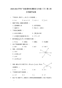 2020-2021学年广东省惠州市惠阳区七年级（下）第三次月考数学试卷