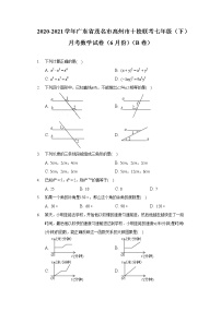 2020-2021学年广东省茂名市高州市十校联考七年级（下）月考数学试卷（6月份）（B卷）