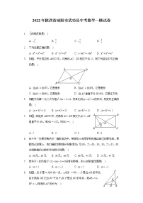 2022年陕西省咸阳市武功县中考数学一模试卷