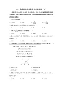 2022年江苏省苏州市中考数学全真模拟卷（01）（word版含答案）