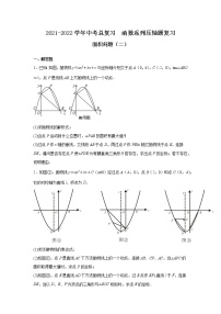 2021-2022学年中考总复习  函数系列压轴题复习 二次函数面积问题（二）解析版