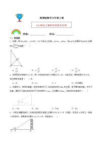 2021学年第4章 相似三角形4.5 相似三角形的性质及应用课后作业题