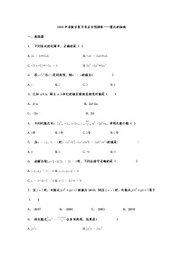 2022年九年级中考数学复习考点专项训练——整式的加减（无答案）