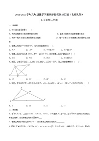 北师大版八年级下册第一章 三角形的证明1 等腰三角形课时练习