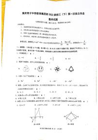 重庆育才中学教育集团2021-2022学年九年级下学期第一次自主作业数学试题（一诊）（无答案）