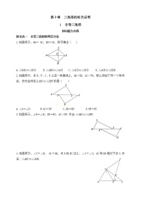 初中数学鲁教版 (五四制)七年级下册1 全等三角形课后作业题