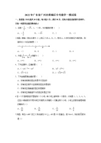 2022年广东省广州市黄埔区中考一模数学试题（word版无答案）