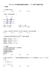 2020-2021学年湖北省麻城市某校初一（下）期中考试数学试卷