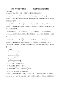 2022中考数学专题复习   一次函数与反比例函数专练(word版含答案)