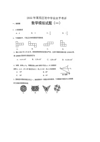 2022年莱芜区初中学业水平考试数学模拟试题（图片版，无答案）