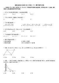 2018-2019学年湖北省武汉市硚口区八年级（下）期中数学试卷