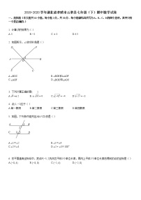 2019-2020学年湖北省孝感市云梦县七年级（下）期中数学试卷