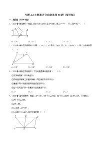 专题4.2期中考前必做选择30题（提升版）-2021-2022学年七年级数学下学期期中考试题型专练【人教版】