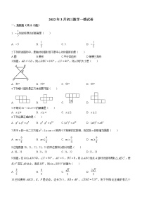 2022年广东省珠海市第九中学九年级下学期第一次模拟考试数学试题(word版含答案)