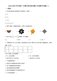 精品解析：2020年山东省东平县江河国际实验学校九年级二模数学试题（解析版+原卷板）