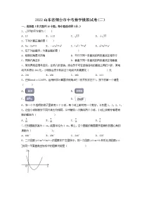 2022年山东省烟台市中考数学模拟试卷(二)(word版含答案)