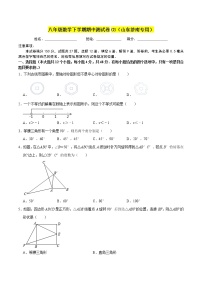 八年级数学下学期期中测试卷03（山东济南专用）