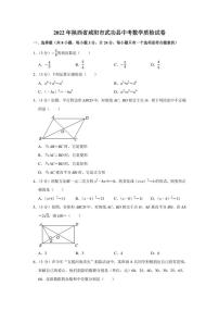 2022年陕西省咸阳市武功县中考数学质检试卷（学生版+解析版）