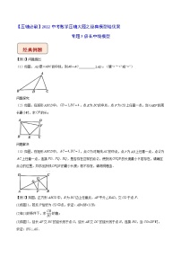 2022年苏教版中考数学压轴题经典模型教案专题05 倍长中线模型