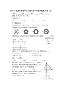 2022年黑龙江省哈尔滨市南岗区中考数学模拟试卷（四）