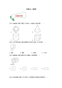 专题03 三视图（选择题）-备战2021年中考数学临考题号押题（全国通用版）