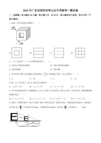 2022年广东省深圳市坪山区中考数学一模试题（含答案）